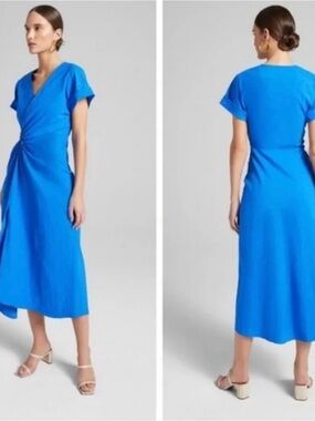 A.L.C. Edie blue linen blend dress
